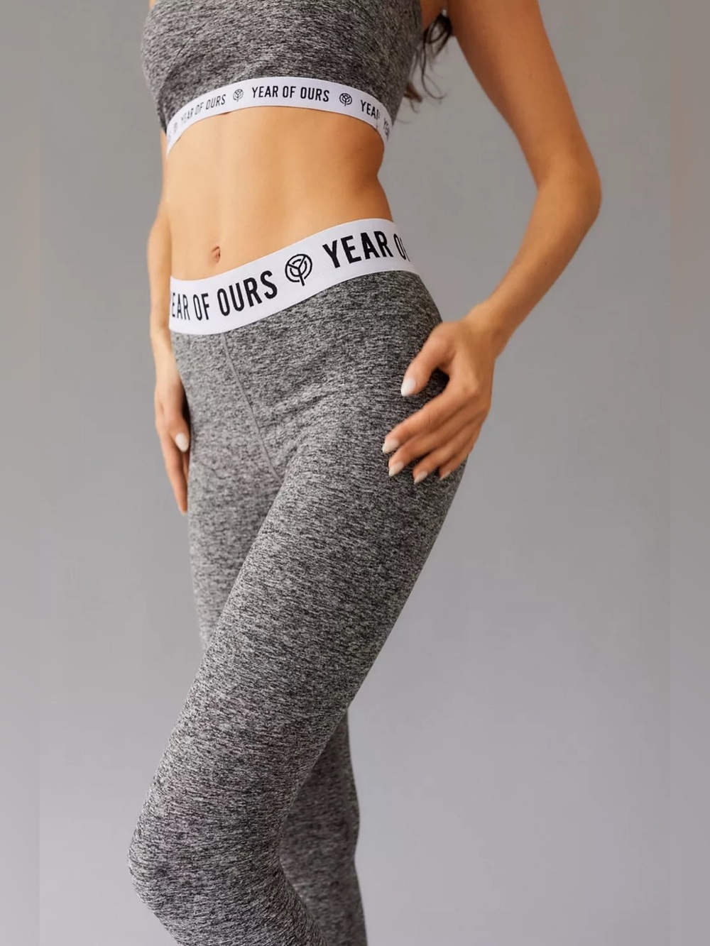 YEAR OF OURS™ Stretch Skater Leggings in Heather Grey Size Medium
